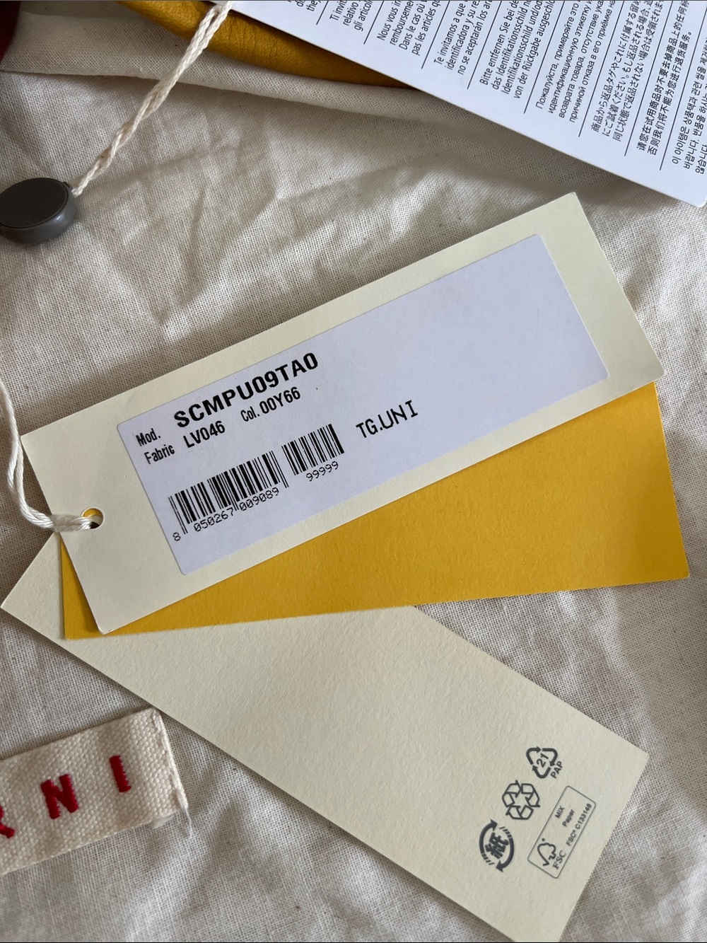NWT Marni Pannier Mustard Suede Bucket Crossbody w Card Pouch. - Picture 10 of 10